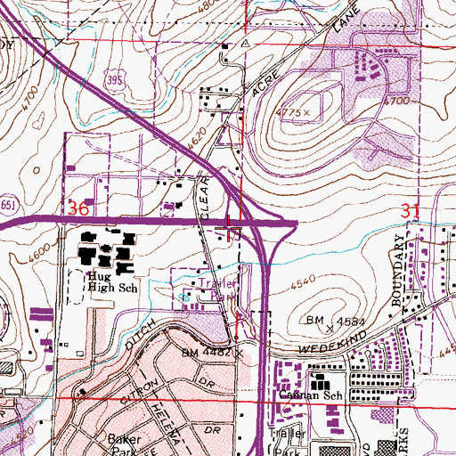 Topographic Map of North McCarran Interchange, NV