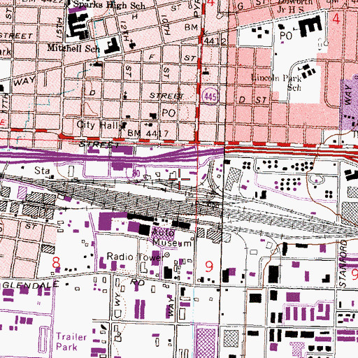 Topographic Map of Round House, NV