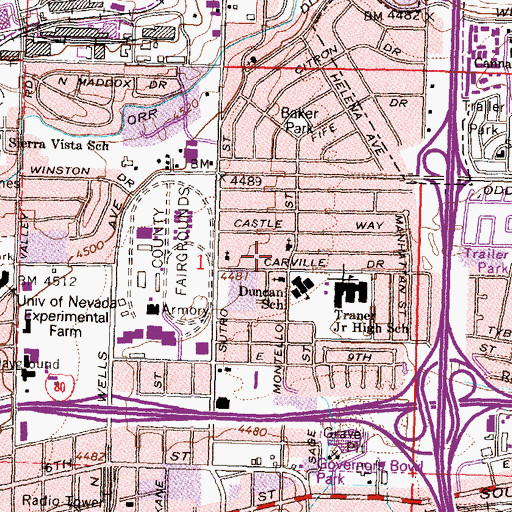 Topographic Map of KATO Radio Tower, NV