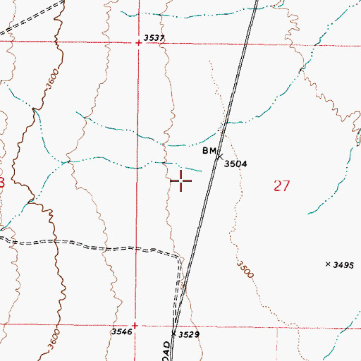 Topographic Map of Jobs Canyon Wash, NV