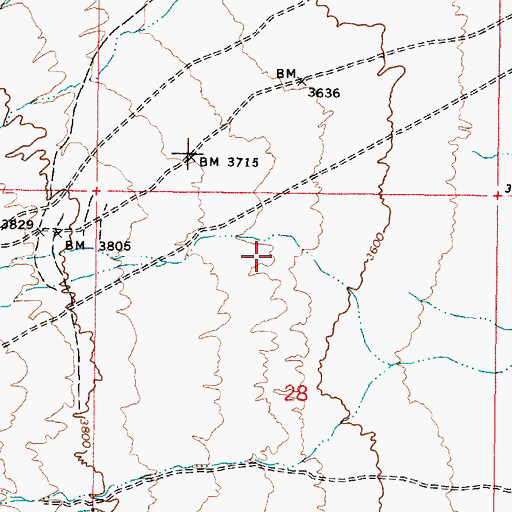 Topographic Map of I X L Canyon Wash, NV