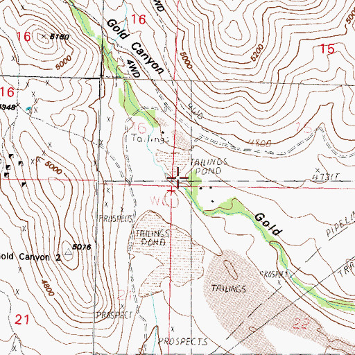 Topographic Map of Atlanta Mill (historical), NV