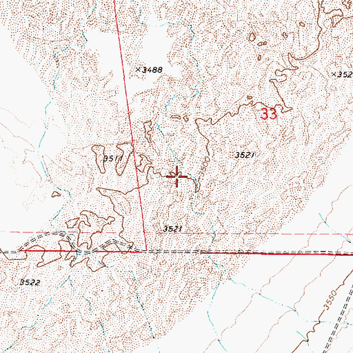 Topographic Map of Dixie Sand Hill Well, NV