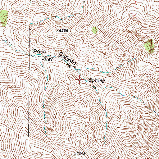 Topographic Map of Poco Camp Spring, NV