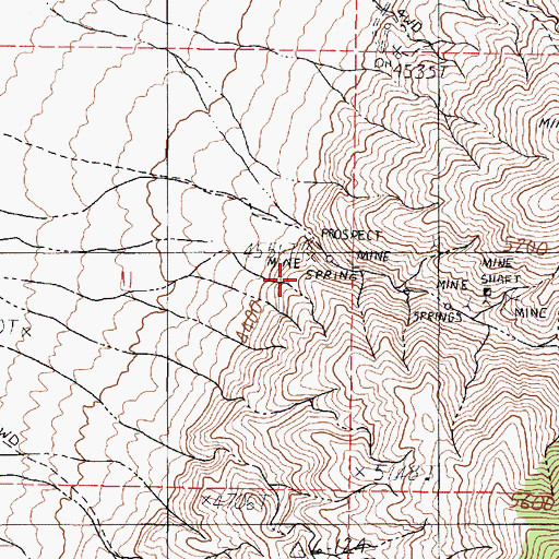 Topographic Map of Shady Run (historical), NV