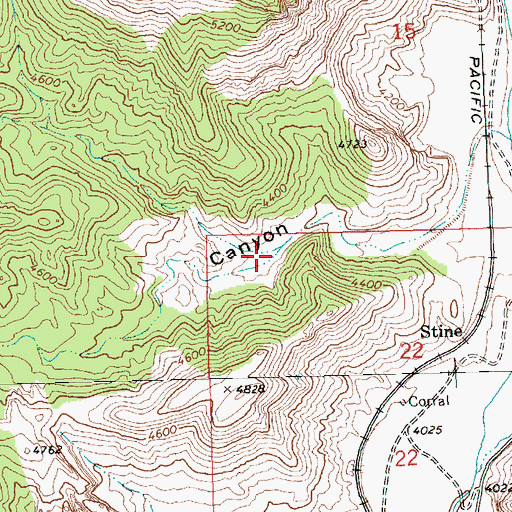 Topographic Map of Mud Spring Canyon, NV