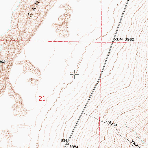 Topographic Map of Fisk Well, NV