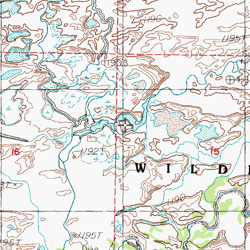 Topographic Map of Leter Lake, NV