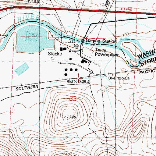 Topographic Map of Wunotoo, NV