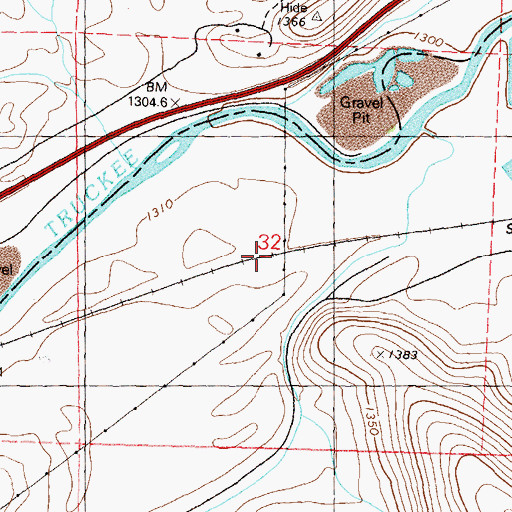 Topographic Map of Browns (historical), NV