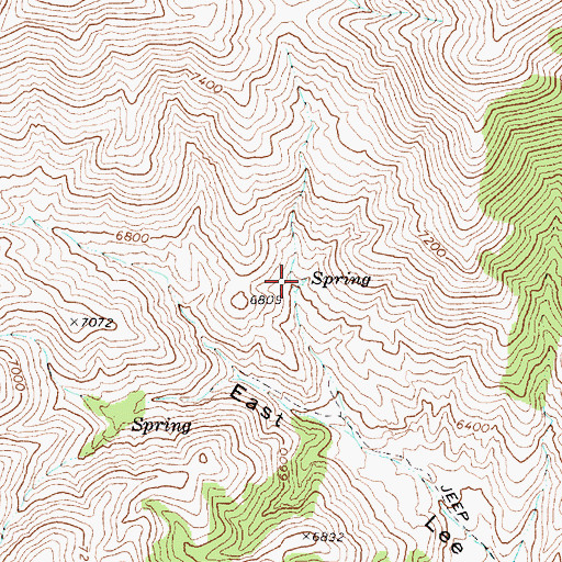 Topographic Map of East Lee Spring, NV