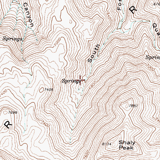 Topographic Map of Long Canyon Spring, NV