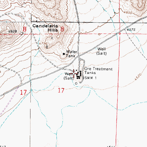 Topographic Map of Gates Mill, NV