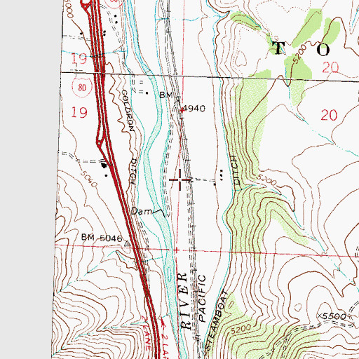 Topographic Map of Essex (historical), NV