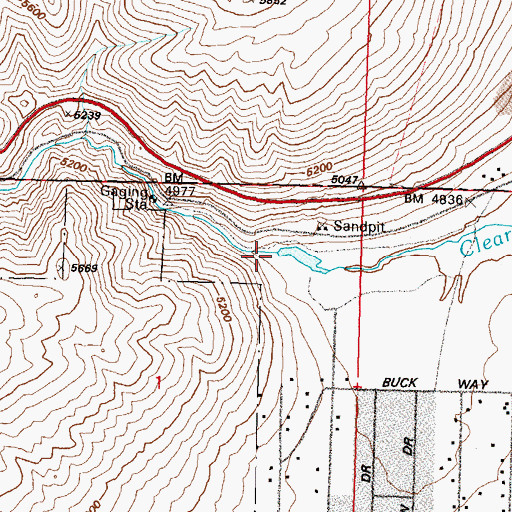 Topographic Map of Barrett Mill (historical), NV