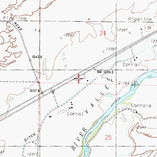 Topographic Map of Reeds Station (historical), NV