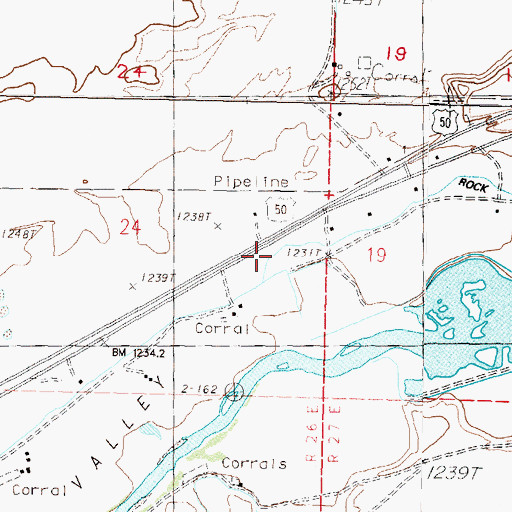 Topographic Map of Cottonwood Station (historical), NV