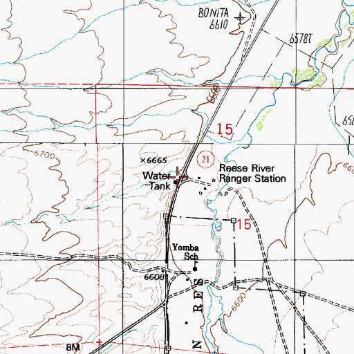 Topographic Map of Dierringer Ranch (historical), NV