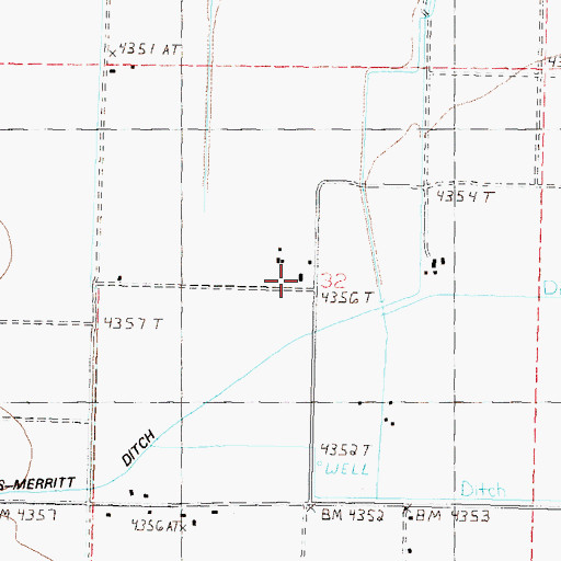 Topographic Map of Bar G Ranch, NV