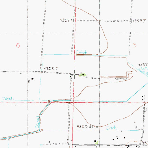 Topographic Map of Neck Yoke Ranch, NV