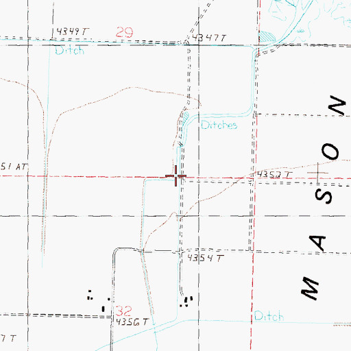 Topographic Map of Ritter Ranch, NV