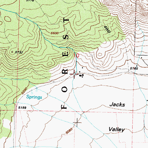 Topographic Map of Snyder Ranch, NV