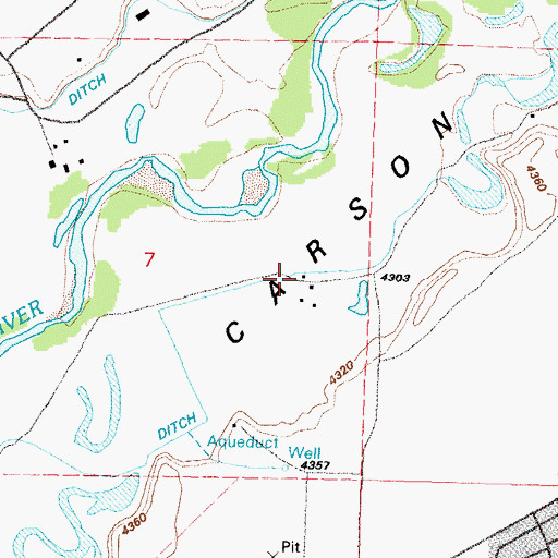 Topographic Map of Red Lodge Hunting Club, NV