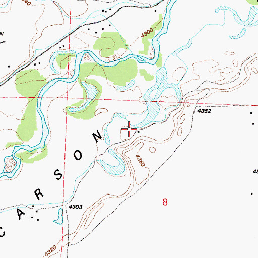 Topographic Map of Heidenrick and Miner Ranch, NV