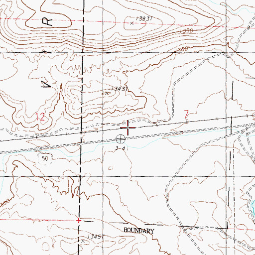 Topographic Map of Rugby (historical), NV
