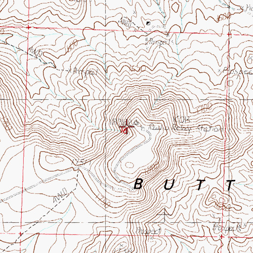 Topographic Map of Churchill Peak, NV