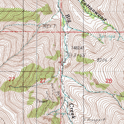 Topographic Map of Montrose (historical), NV
