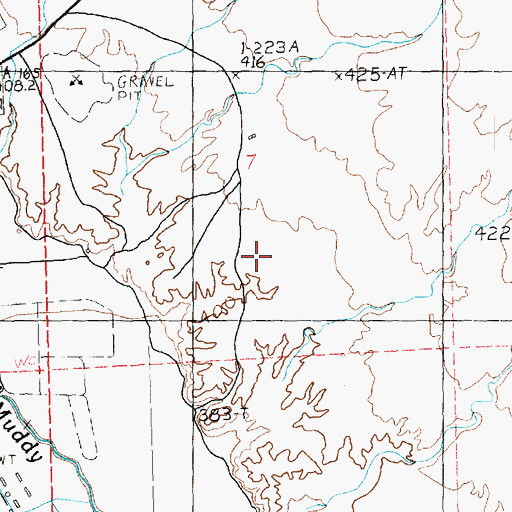 Topographic Map of Lewis Ranch, NV