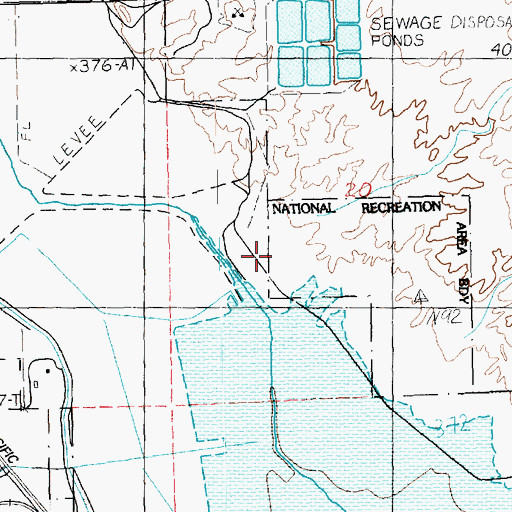 Topographic Map of Angel Ranch, NV