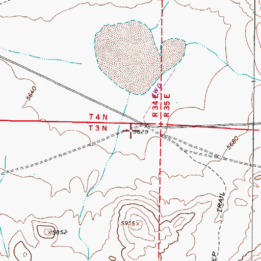 Topographic Map of New York Station (historical), NV