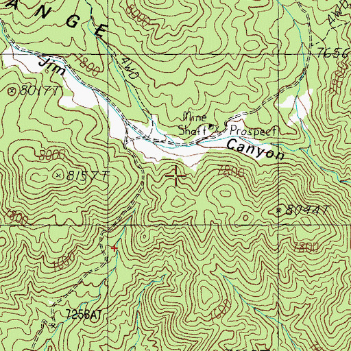 Topographic Map of Rising Sun Mine, NV