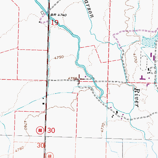 Topographic Map of Kimmerling Ranch, NV