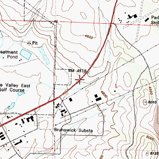 Topographic Map of Merrimac (historical), NV