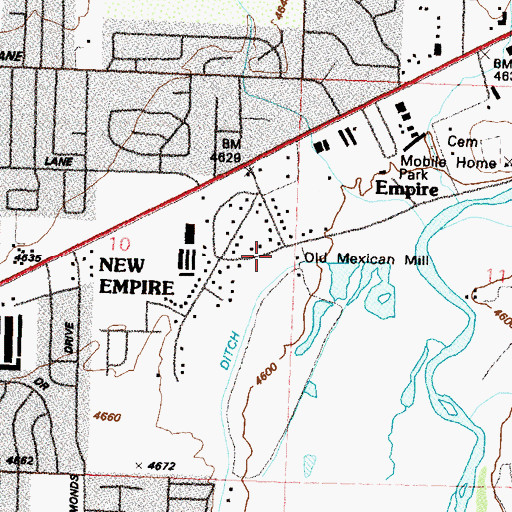 Topographic Map of Browns Ranch (historical), NV