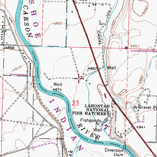 Topographic Map of Settlemeyer Ranch, NV