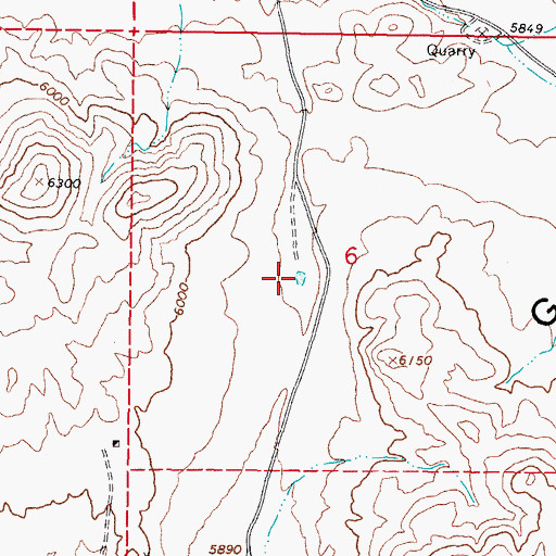 Topographic Map of Garfield Reservoir Number Three, NV