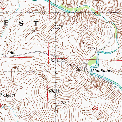 Topographic Map of Dead Ox Pitch, NV