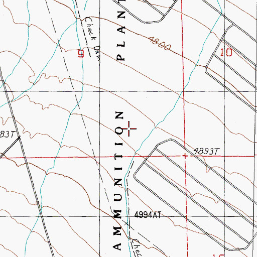 Topographic Map of North Canyon Creek, NV