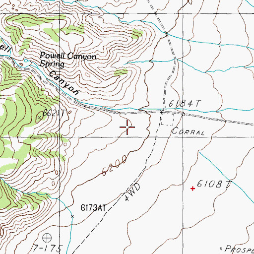 Topographic Map of Whiskey Flat Holding Corral, NV