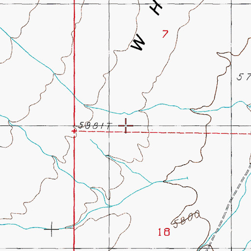 Topographic Map of Whiskey Flat Well, NV