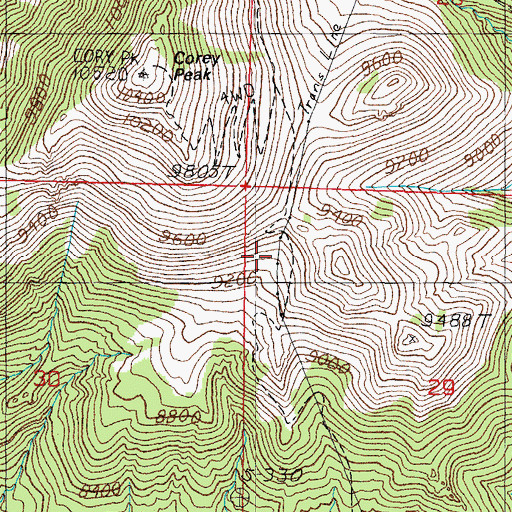 Topographic Map of Squaw Creek, NV