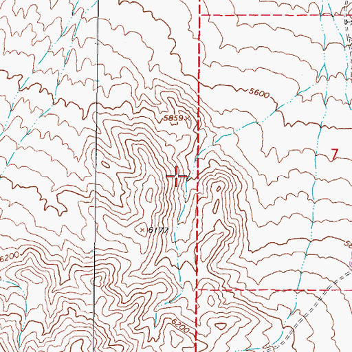 Topographic Map of Farrington Spring, NV