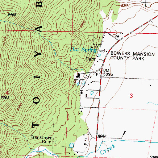 Topographic Map of Steen Ranch, NV