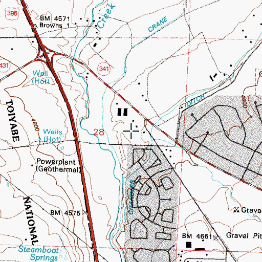 Topographic Map of Star Grange Hall, NV