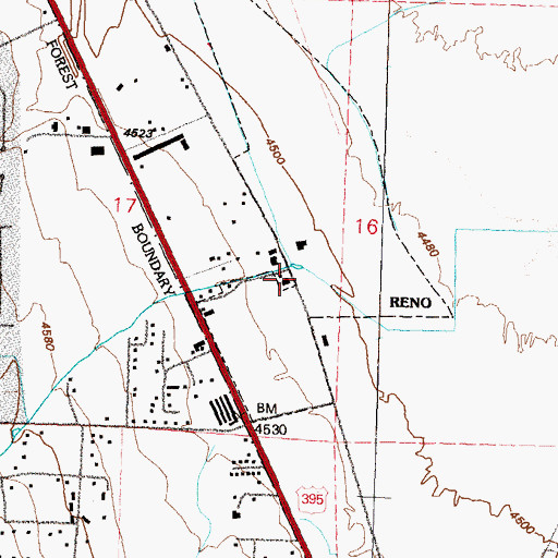 Topographic Map of Browns (historical), NV