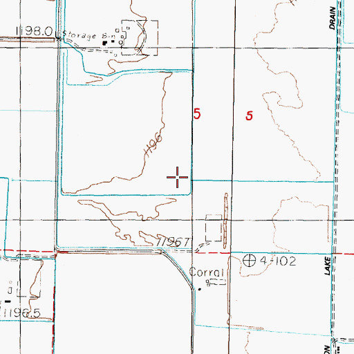 Topographic Map of Douglass (historical), NV